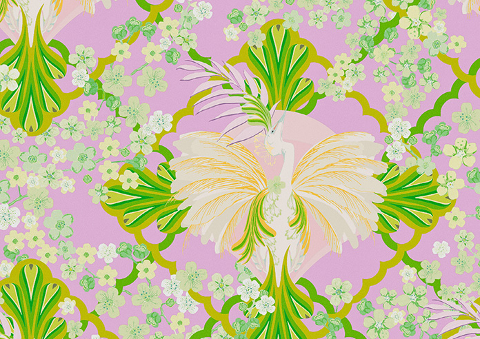 Faded Glamour, Goddess Green Pink - Roman Blind - Image 7